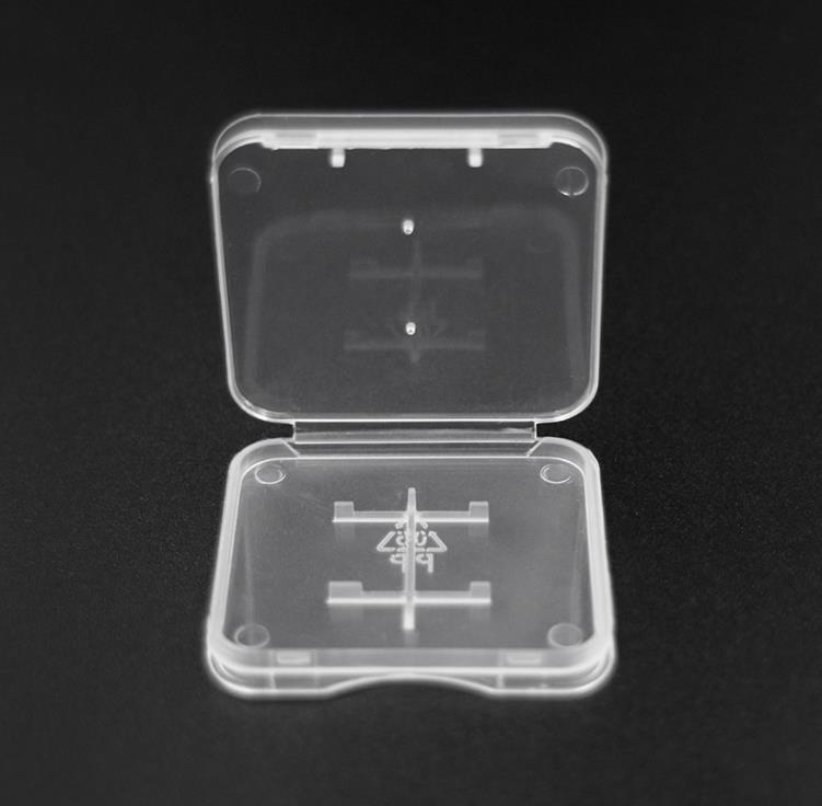 2 in 1 Standard Memory pack box Card Case Holder Micro SD TF Card Storage Transparent Plastic Boxes SN4516