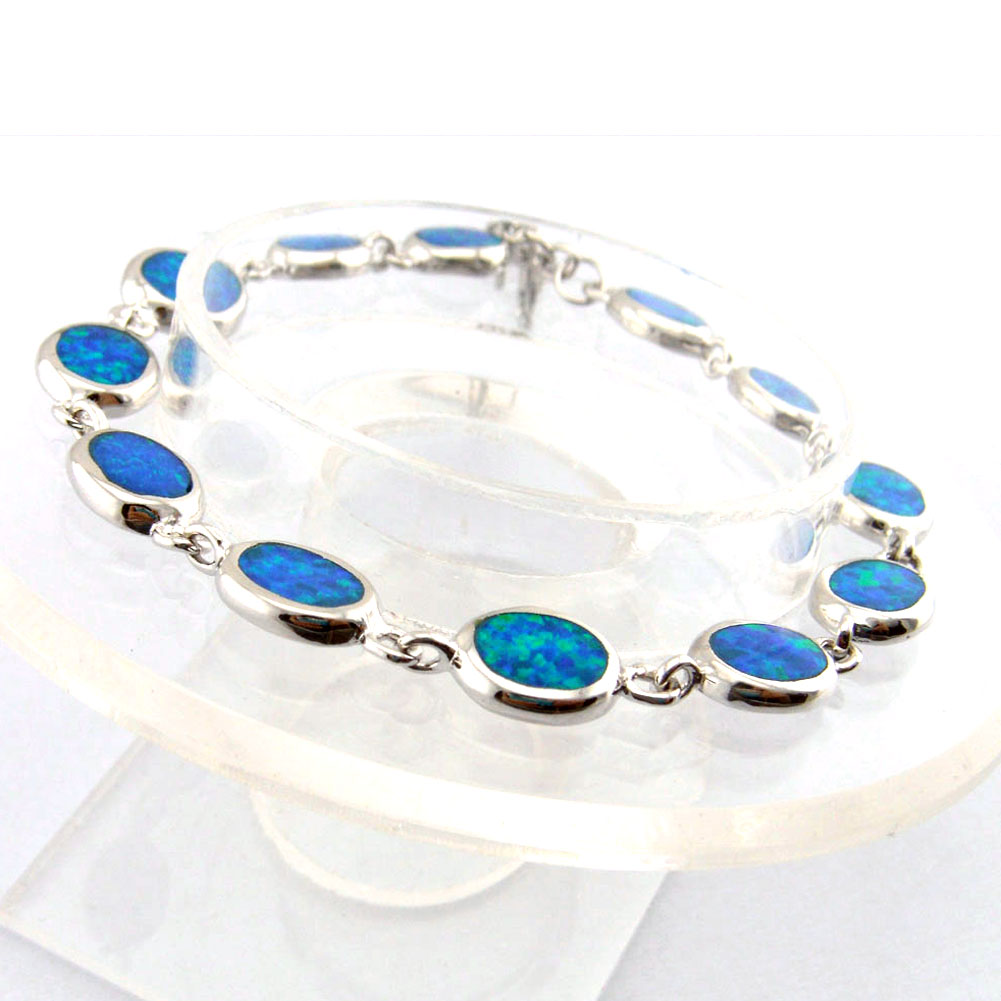 Fashion Bracelet Mystic Rainbow Bracelet BLUE Opal Bracelet for Lady