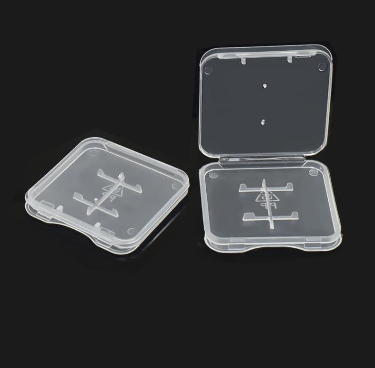 2 in 1 Standard Memory pack box Card Case Holder Micro SD TF Card Storage Transparent Plastic Boxes SN4516