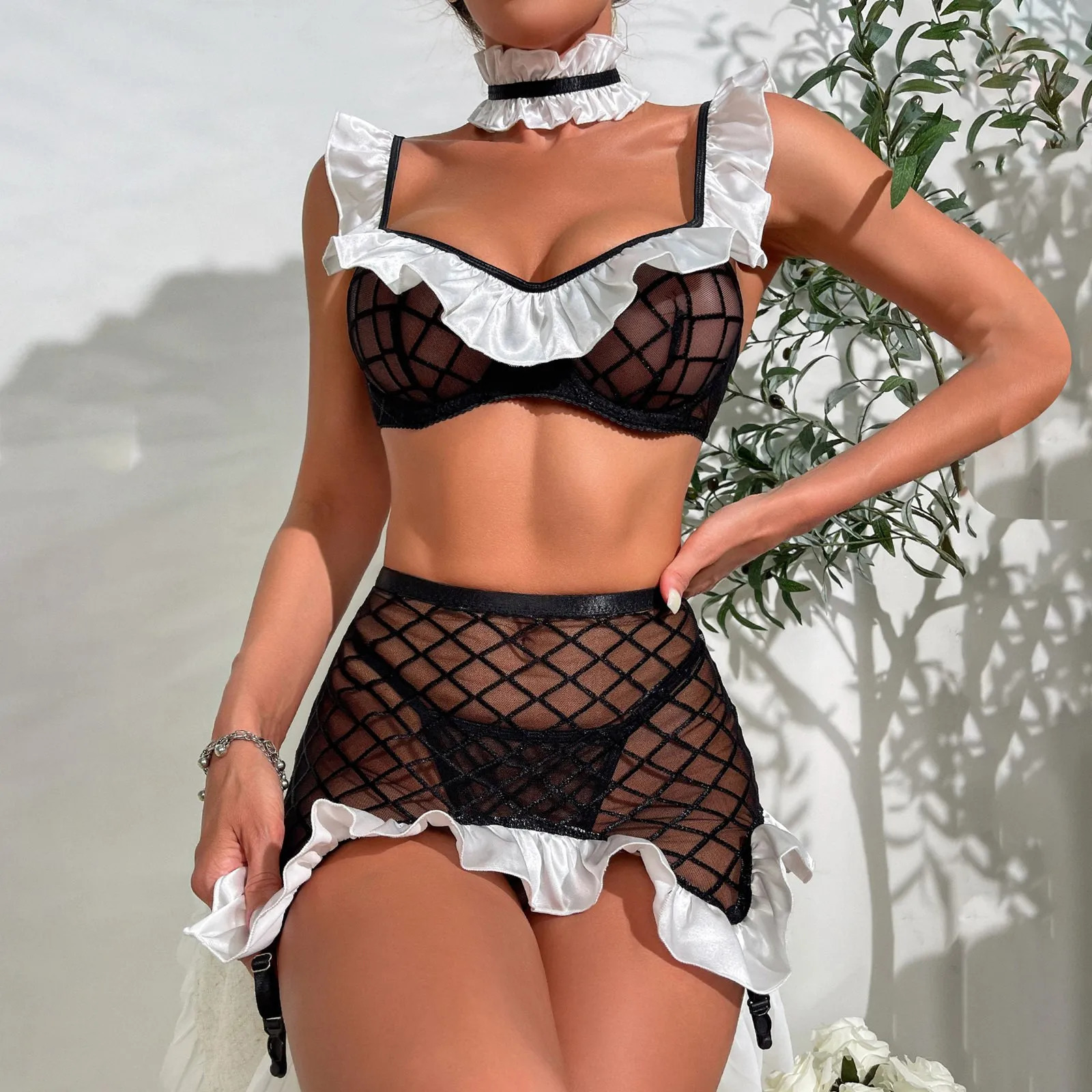 Sexy Set Women'S Underwear Black Lace Embroidery Sexy Lingerie Suit Erotic Lingeries Sets Sexy Body Lenceria Sexys Para Mujer Fina 231130