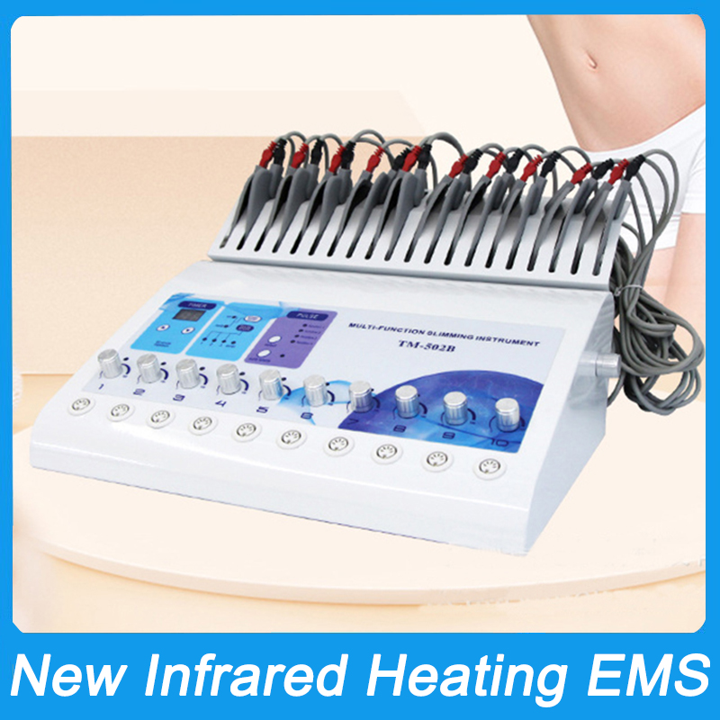 Infrared Heat Russian Wave Electric Muscle Stimulate EMS Machine Body Massage Shaping Salon Use Muscle Stimulation Body Contouring Weight Reduce Micro