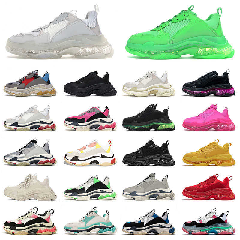 Authentic Triple S Designer Dad Shoes Crystal Clear Sole Bottom Casual Men's Women's 17FW Paris Luxurys Designers Vintage Fashion Men Women Sneakers Trainers Outdoor, A9 black pink 36-40
Authentic Triple S Designer Dad Shoes Crystal Clear Sole Bottom Casual Men's Women's 17FW Paris Luxurys Designers Vintage Fashion Men Women Sneakers Trainers Outdoor, A9 black pink 36-40