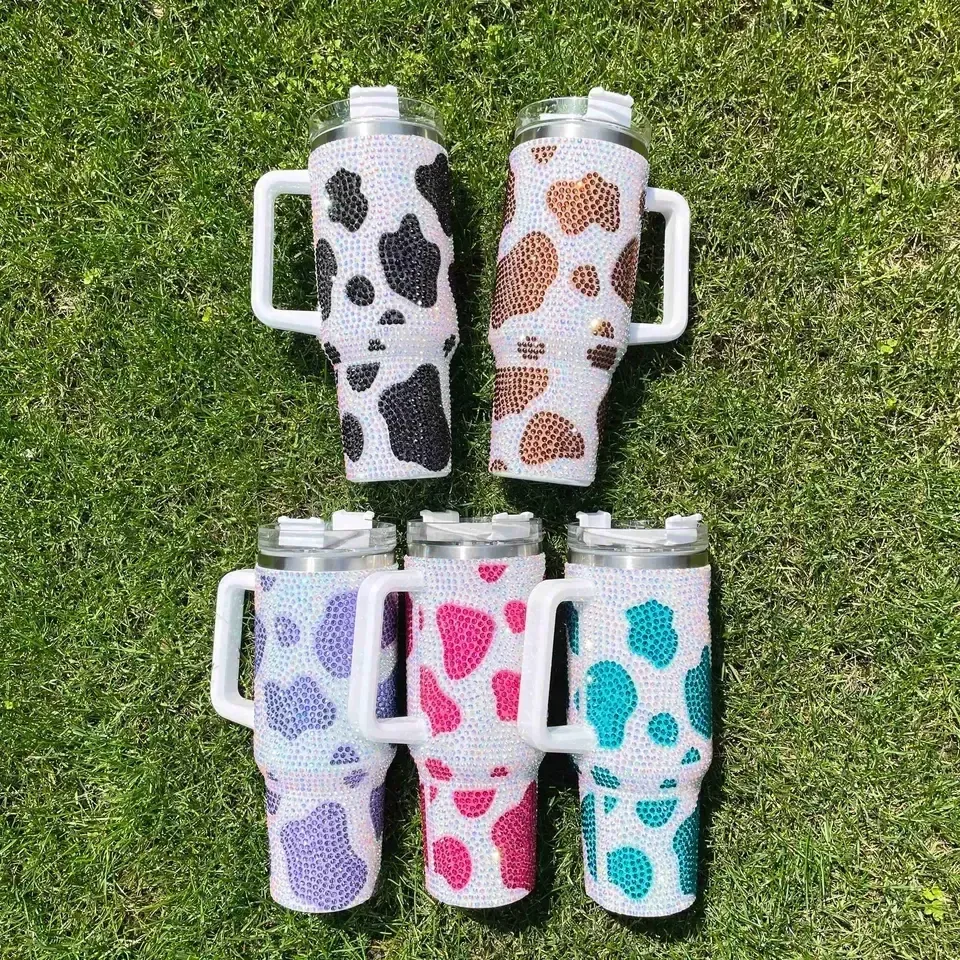 40oz Mugs Hot Cold Rhinestone Cow Print Tumbler full wrap Chocolate Milk Cowprint Coffee Mug Glitter Tumbler with Lid and Straws NEW, Multi-color
40oz Mugs Hot Cold Rhinestone Cow Print Tumbler full wrap Chocolate Milk Cowprint Coffee Mug Glitter Tumbler with Lid and Straws NEW, Multi-color