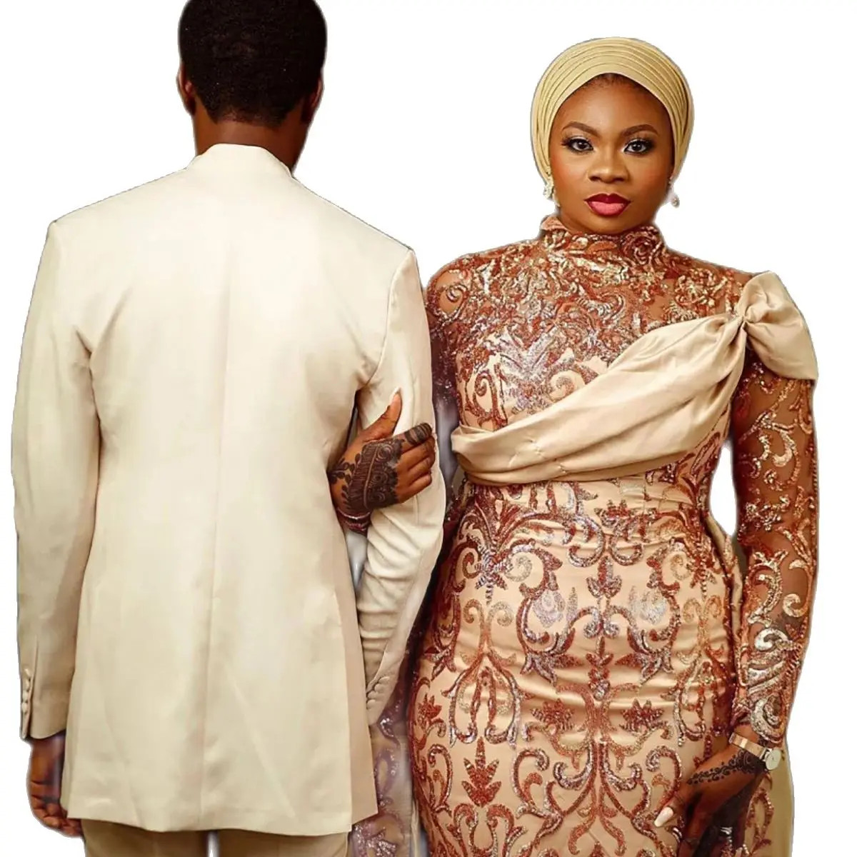 Gorgeous Plus Size Mermaid Wedding Dresses Sweetheart Lace Long Sleeve Muslim Wedding Gowns vestido de novia