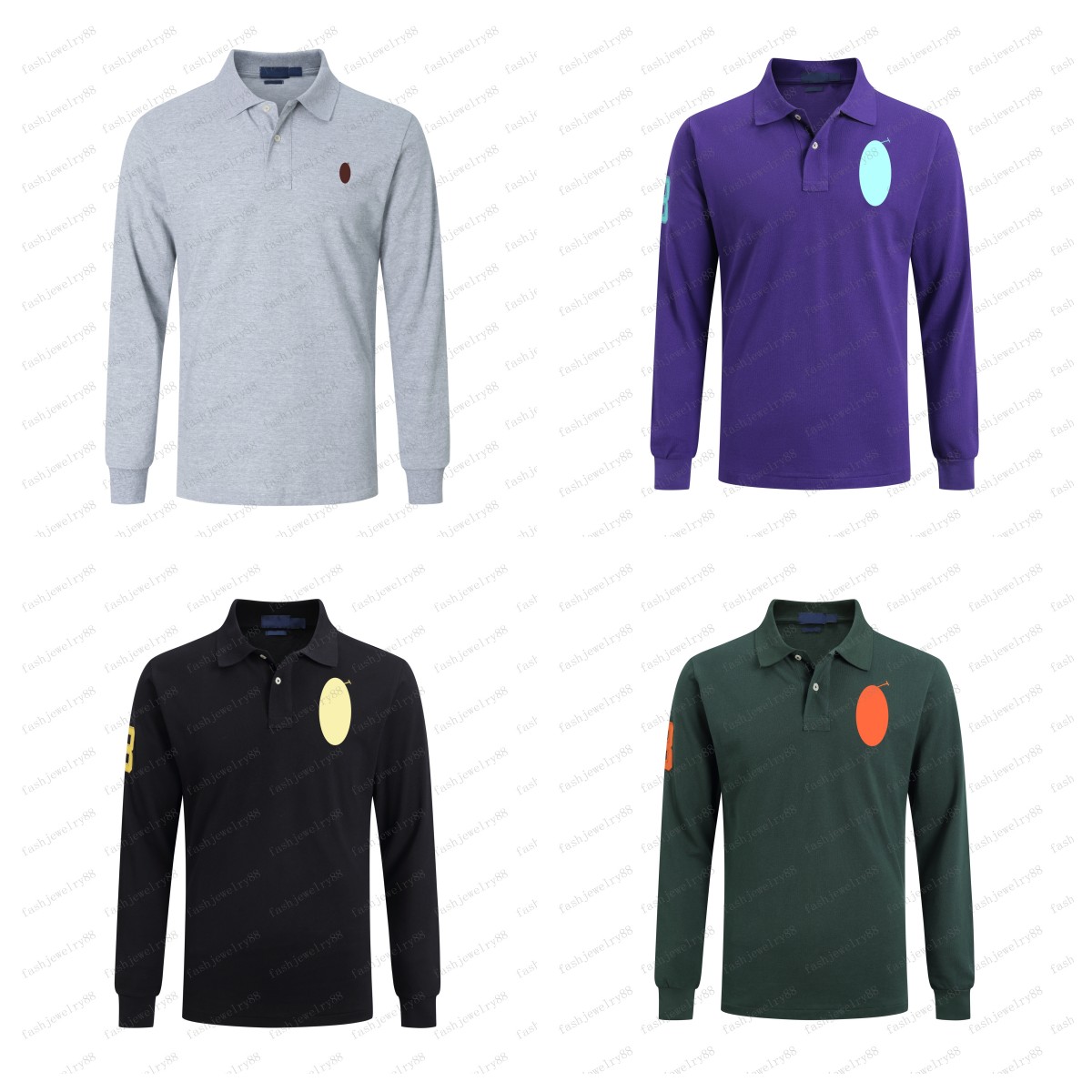 2023 Designer Polos Mens Dress Shirts Fashion Embroidered logo Polos men Long sleeved shirt Tees Tops Luxurys Clothing Sleeve Clothes polo ralphhlaurent shirt