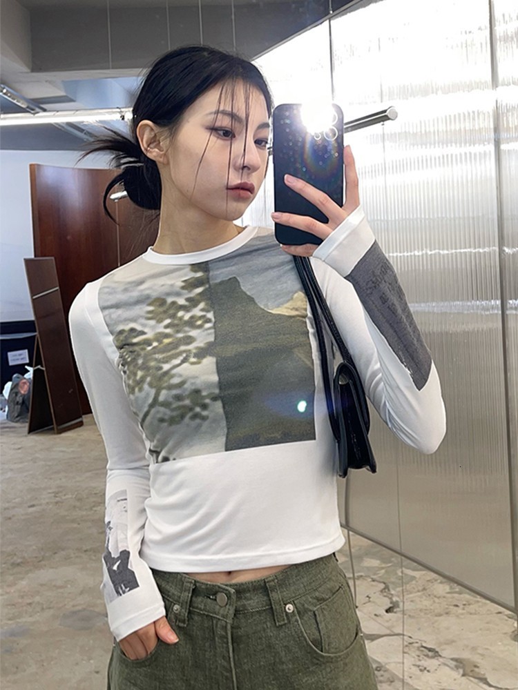 Women's T-Shirt Tonngirls Grunge Tops Korean Style Long Sleeve Stranger Things T Shirt Y2k Vintage T-shirt Women Spring Streetwear Tee Tops 23042
