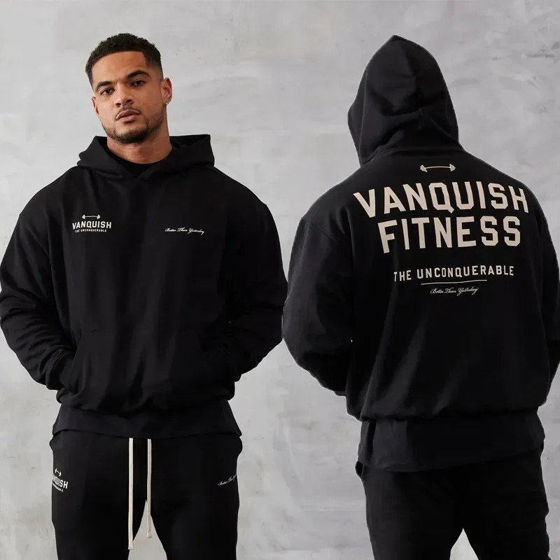 Mens Hoodies Sweatshirts Men Oversized Pullover Hoodie Cotton Loose Sportswear Joggers Gym Sports Fitness Running Training Coat Casual Fashion Sweatsh
