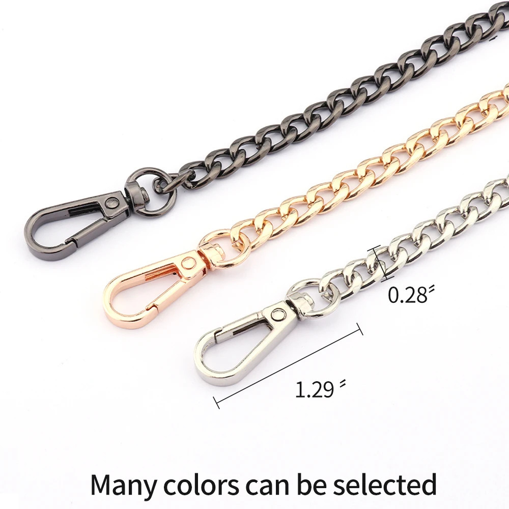 Metal Chain strap for bags DIY Handles Crossbody Accessories for Handbag Detachable Replacement Purse Chain strap 231129