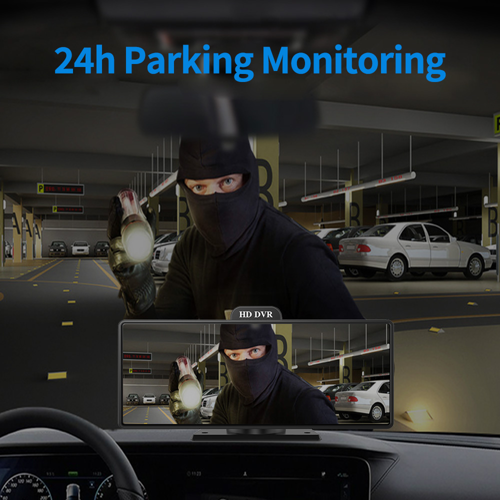 10.26 Inch 4G Car DVR With Carplay and Mirror Link Android Auto 1080P WIFI Dash Cam Rearview Mirror Video Recorder Dashboard GPS ADAS 24h Park Monitor