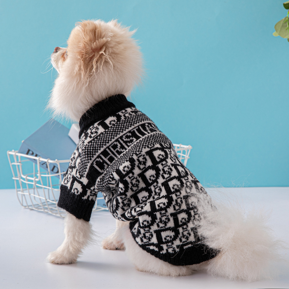 Pet Sweater Autumn/Winter Thickened Fashion New Stock Cat and Dog Clothing Fadou Schnauzer