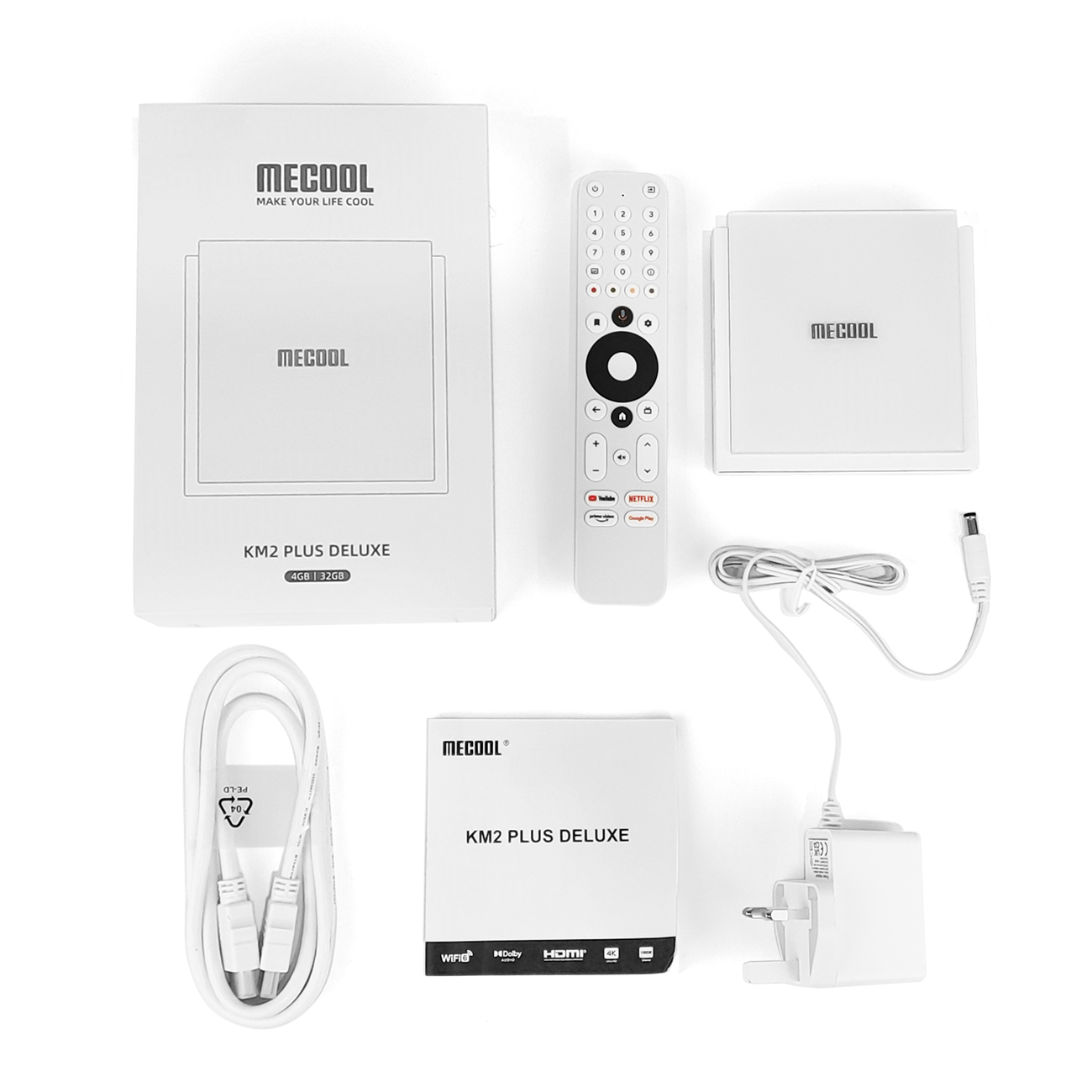 Shipping By DHL/UPS Mecool KM2 Plus Deluxe Android 11 TV Box Amlogic S905X4 4GB 32GB Google Certified Netfil 4K ATV BOX 5G WiFi 6 Doby Atm0s Audio TVB