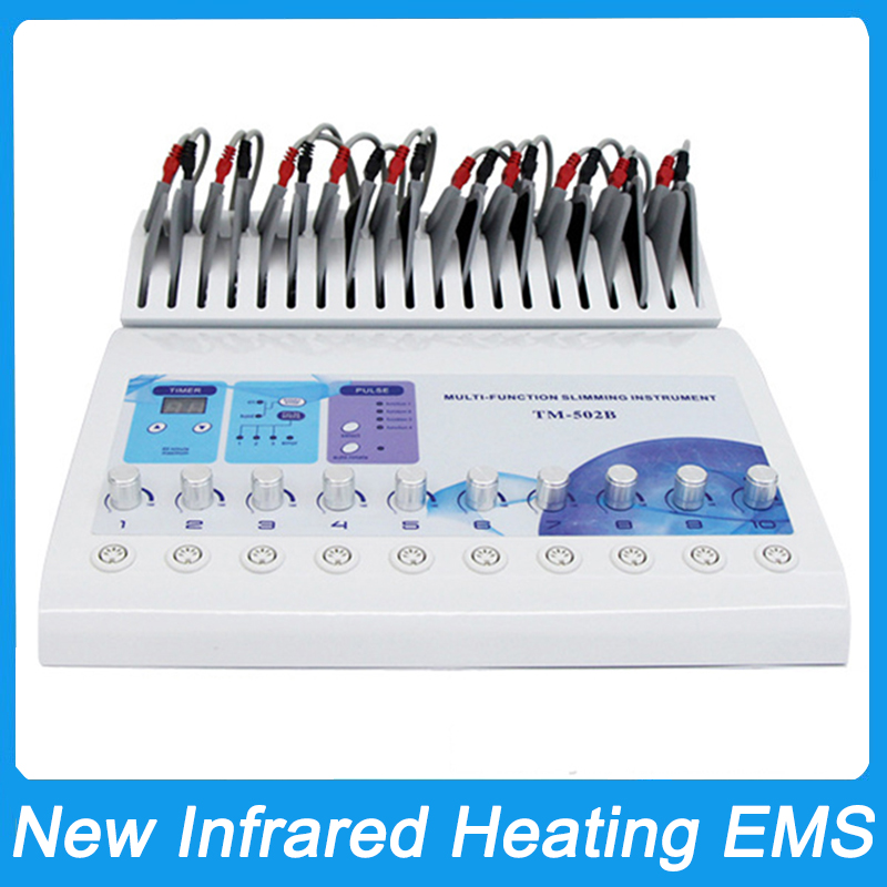 Electric Muscle Stimulator 2 in 1 Russian Wave Electric Muscle Stimulation Fat Infrared Heating Microcurrent Body Contouring Electrotherapy EMS Slimmi