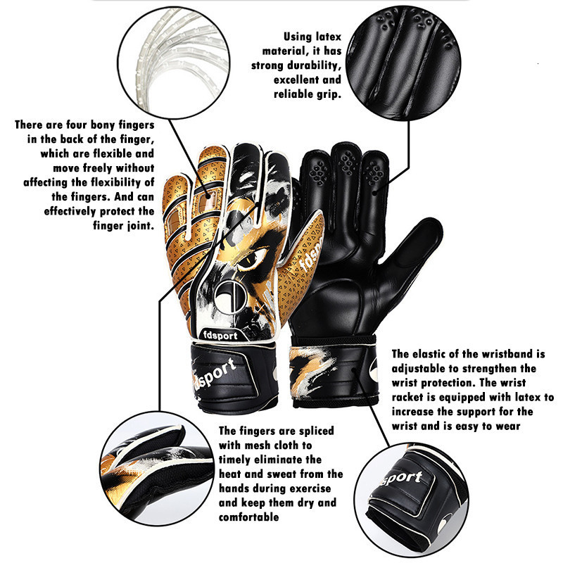 Sports Gloves Football Goalkeeper Premium Quality Latex Goal Keeper Goalie Finger Protection For Youth Teenager Adults Soccer 230428