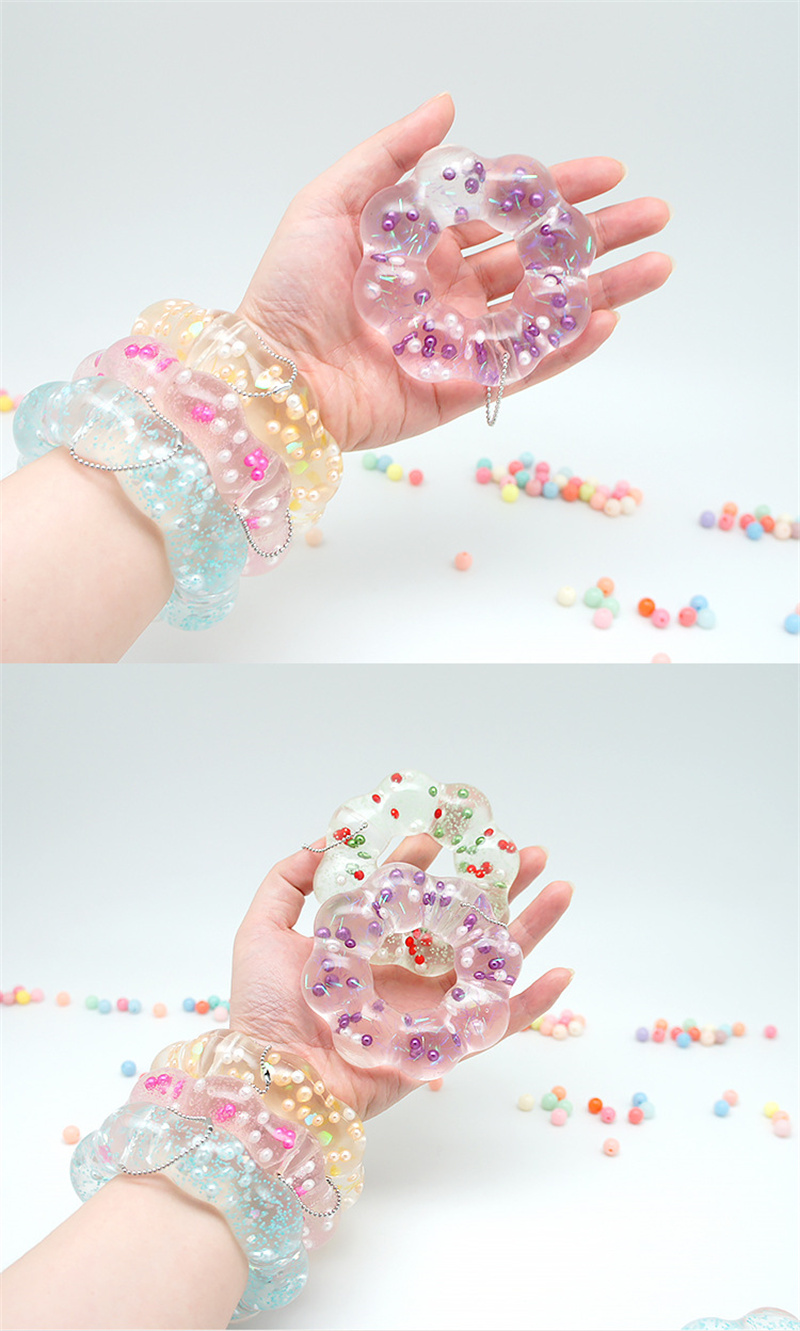 Crystal Donut Garland Stress Relief Toys TPR Stress and Squeeze Toy Kids Adult Party Event Gifts