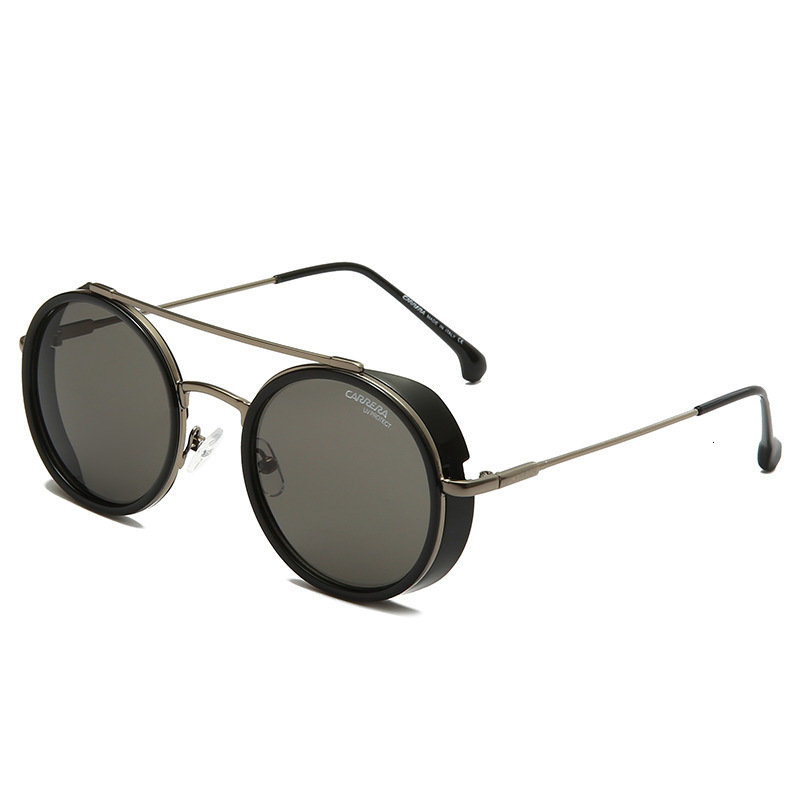 Sunglasses Classic Round Brown Steam punk Men Women Vintage Retro Driving Fishing Eye Glasses Eyewear gafas de sol hombre 230201