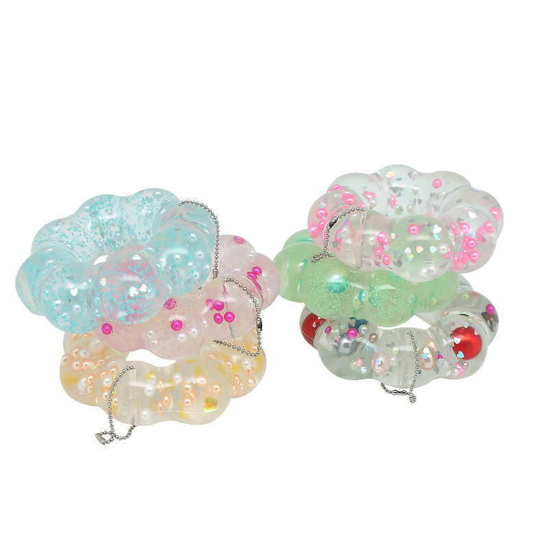 Crystal Donut Garland Stress Relief Toys TPR Stress and Squeeze Toy Kids Adult Party Event Gifts