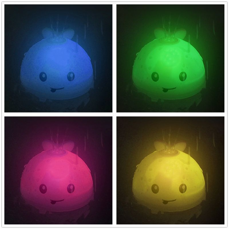 Bath Toys Baby Light Up Bath Tub Toys Whale Water Sprinkler Pool Toys for Toddlers Infants Kids 230131