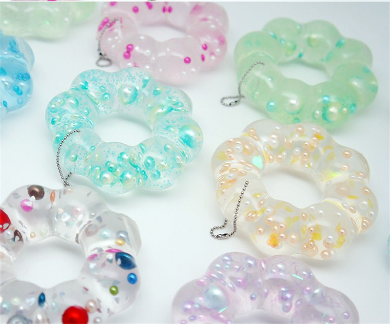 Crystal Donut Garland Stress Relief Toys TPR Stress and Squeeze Toy Kids Adult Party Event Gifts