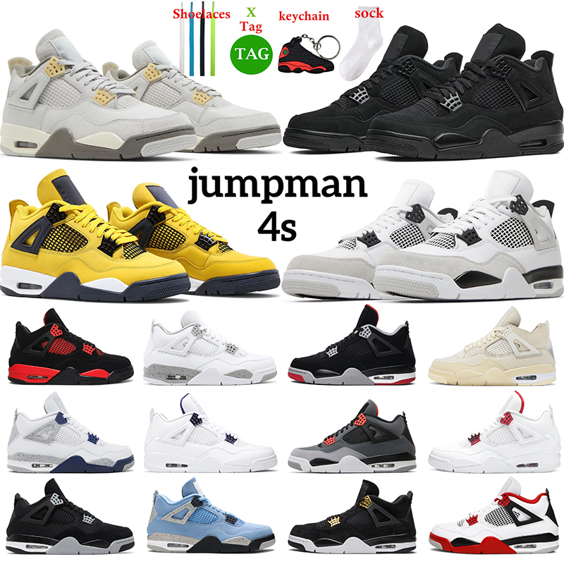 Basketball Shoes Jumpmans 4 for Men Women 4s Military Black Cat Canvas J4 White Oreo Red Thunder Purple Metallic Midnight Navy Mens Trainer Sport Jordans4 Jordan4
Basketball Shoes Jumpmans 4 for Men Women 4s Military Black Cat Canvas J4 White Oreo Red Thunder Purple Metallic Midnight Navy Mens Trainer Sport Jordans4 Jordan4