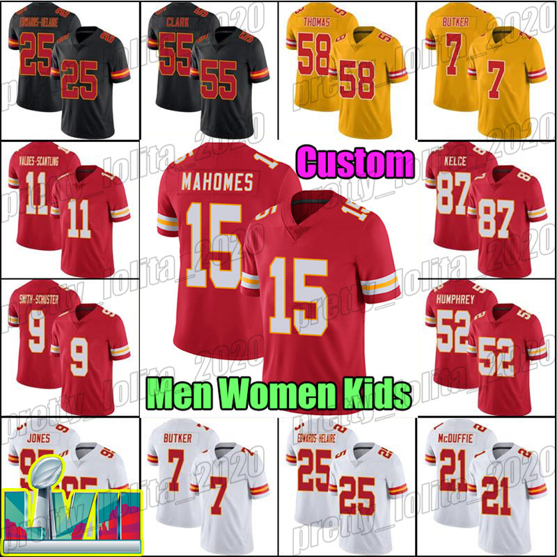 Super Bowl LVII Kansases City Chiefes 15 Patrick Mahomes Football Jersey Travis Kelce JuJu Isaih Pacheco Jerseys Nick Bolton Chris Jones Juan Thornhill McKinnon, +patch woman custom jersey (qz)
Super Bowl LVII Kansases City Chiefes 15 Patrick Mahomes Football Jersey Travis Kelce JuJu Isaih Pacheco Jerseys Nick Bolton Chris Jones Juan Thornhill McKinnon, +patch woman custom jersey (qz)
