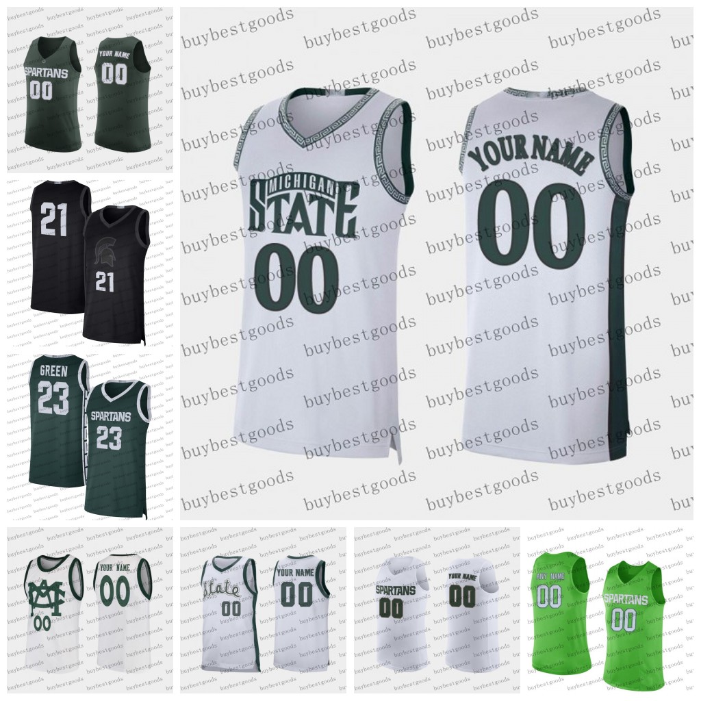 Custom Basketball Jersey 22 Miles Bridges 14 Gary Harris 5 Adreian Payne 2 Jaren Jackson Jr. Cassius Winston Xavier Tillman Sr. Max Christie Jerseys Sttiched