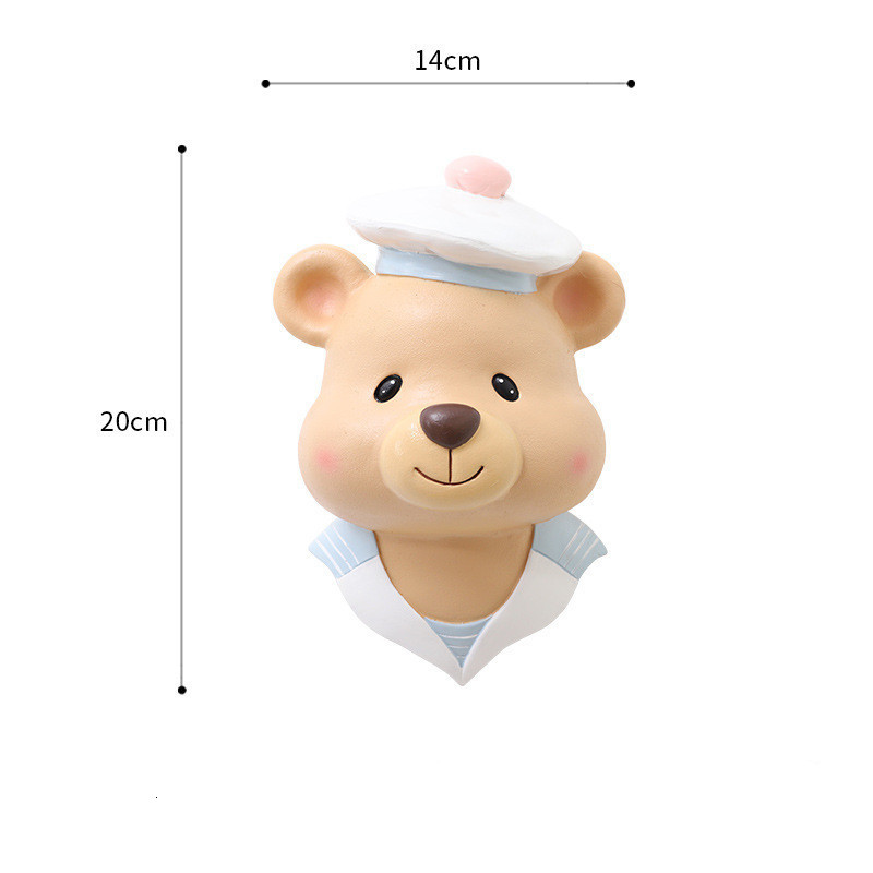 Wall Decor Children's Bedroom Decor Animal Head Wall Decoration For Living Room Pendant Kids Girl Childhood Adorn Soft Install Home Decor 230131