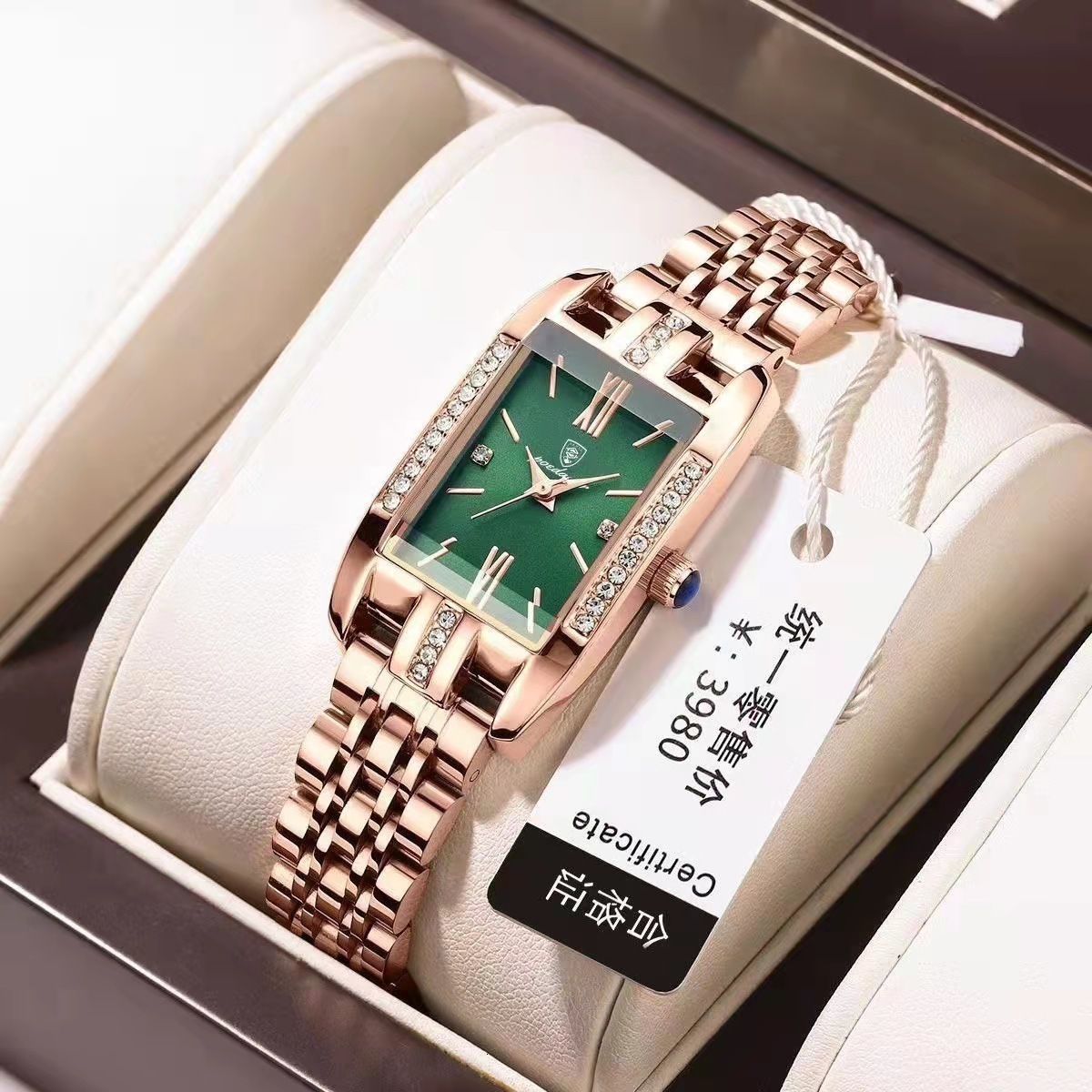 Womens Watches POEDAGAR High Quality Diamond Watch Top Brand Luxury Fashion Business Rectangle Waterproof Quartz Ladies Stainless Steel 230201, Gold white leather
Womens Watches POEDAGAR High Quality Diamond Watch Top Brand Luxury Fashion Business Rectangle Waterproof Quartz Ladies Stainless Steel 230201, Gold white leather
