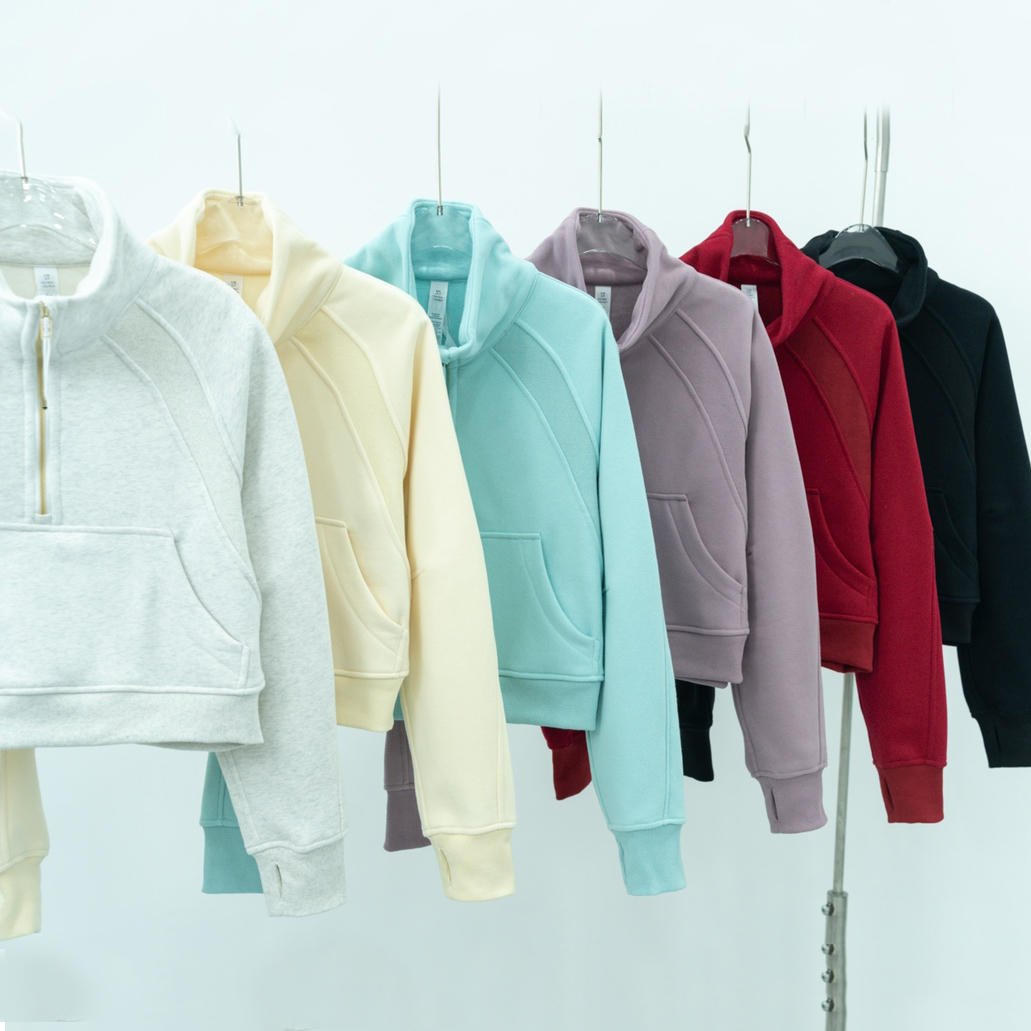 Luxury Lu Yoga Women's Fall fashion designer hoodie Sweatshirt Yoga suit jacket Women's sports half zipper plus fleece thick loose short style, Skyblue
Luxury Lu Yoga Women's Fall fashion designer hoodie Sweatshirt Yoga suit jacket Women's sports half zipper plus fleece thick loose short style, Skyblue