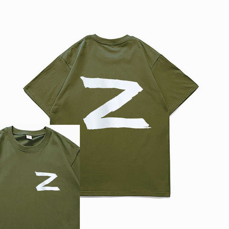 Men's TShirts New Summer Casual Russian Z T Shirt for Men Fashion Cotton Short sleeve Oneck Fashion Women Tshirt Male loose Tops Unisex G230131, Black-front back z
Men's TShirts New Summer Casual Russian Z T Shirt for Men Fashion Cotton Short sleeve Oneck Fashion Women Tshirt Male loose Tops Unisex G230131, Black-front back z