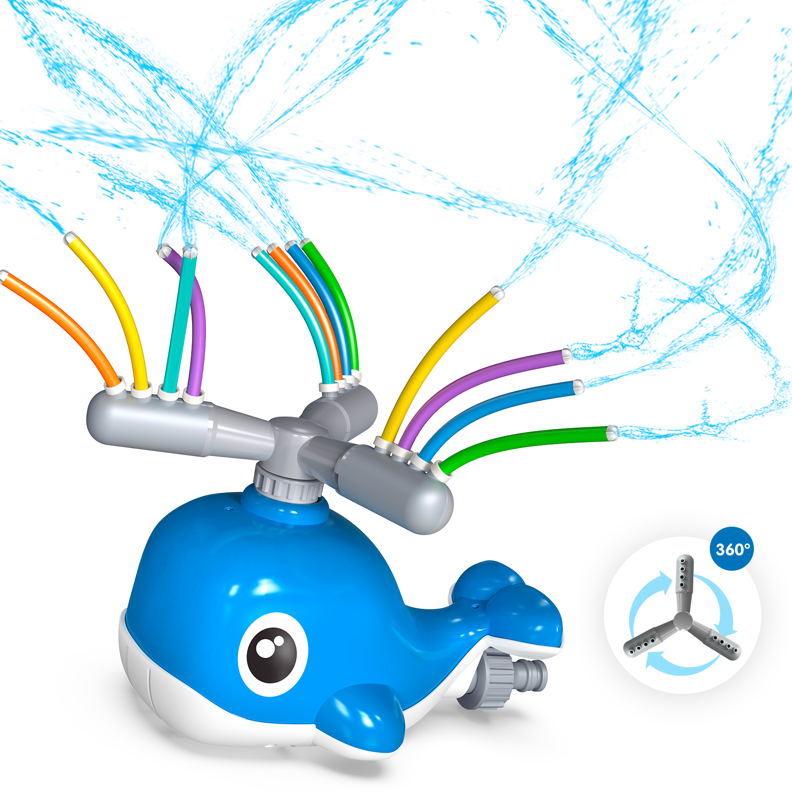 Bath Toys Splash Whale Yard Water Play Spinning Whale Toy Lawn Sprinkler for Kids Gift Summer Outdoor Fun Sports Sprinkler Toys Bath Toys 230131