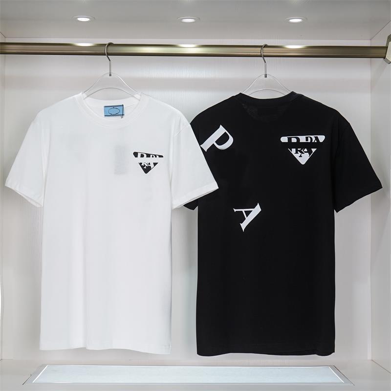 2023 summer and autumn new pra digital letter printing round neck T-shirt men and women's cotton short sleeve loose pullover, Black
2023 summer and autumn new pra digital letter printing round neck T-shirt men and women's cotton short sleeve loose pullover, Black