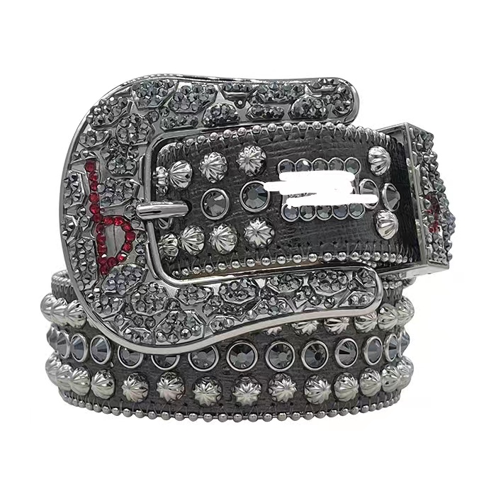 diamond simon Belts Designer Fashion for Men Women Shiny diamond belt Black on Black Blue white multicolour with bling rhinestones gift S3