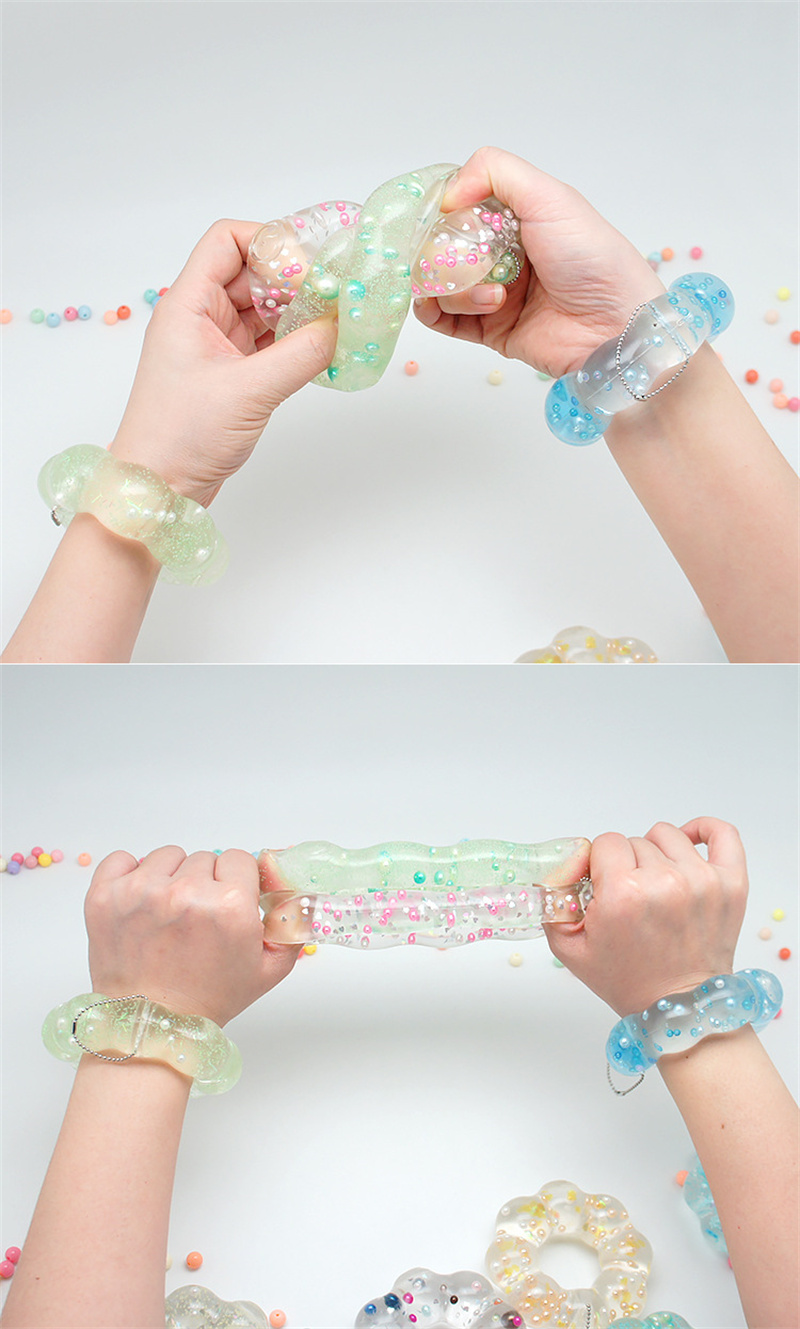 Crystal Donut Garland Stress Relief Toys TPR Stress and Squeeze Toy Kids Adult Party Event Gifts