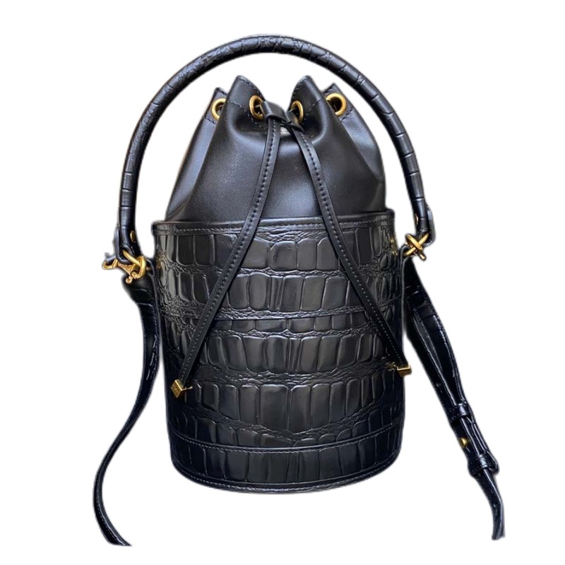 Fashion Designer Woman Bag Fashion Classic solid drawstring bucket bag Women Shoulder bag Handbag Genuine Leather Alligator cross body chain high grade quality, Black1
Fashion Designer Woman Bag Fashion Classic solid drawstring bucket bag Women Shoulder bag Handbag Genuine Leather Alligator cross body chain high grade quality, Black1