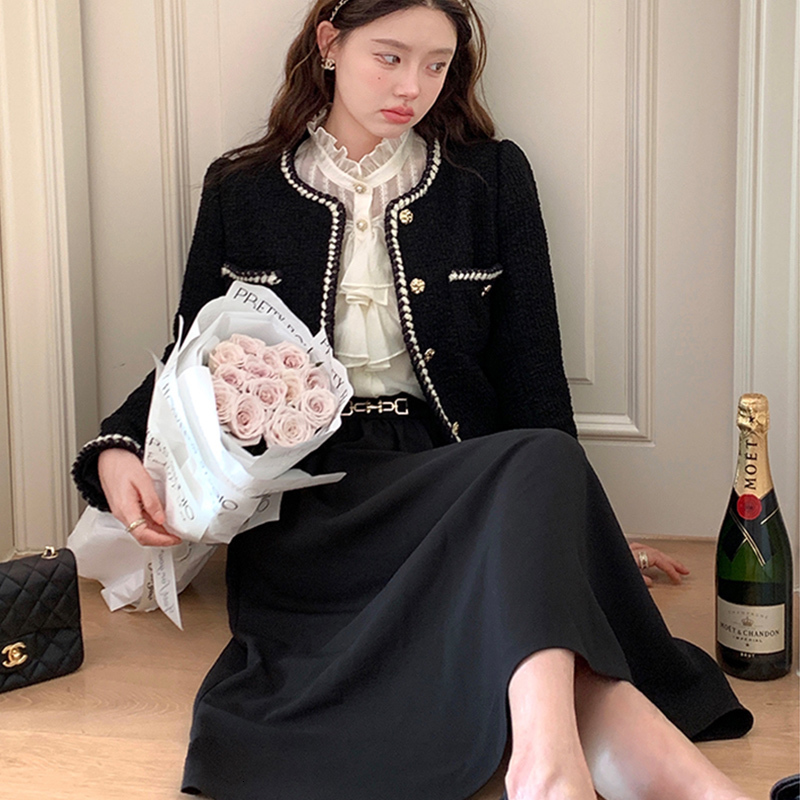 Womens Jackets Vintage Jacket Korean Fashion Black Chic Office Ladies Casual Elegant Long Sleeve Single Breasted Coat Female Blazer 230131