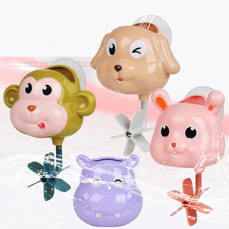 Bath Toys Waterwheel Bath Toys Spin Water Spray Dinosaur Steamship Animal for Children Toddlers Shower Game Bathroom Sprinkler Bath Toys 230131