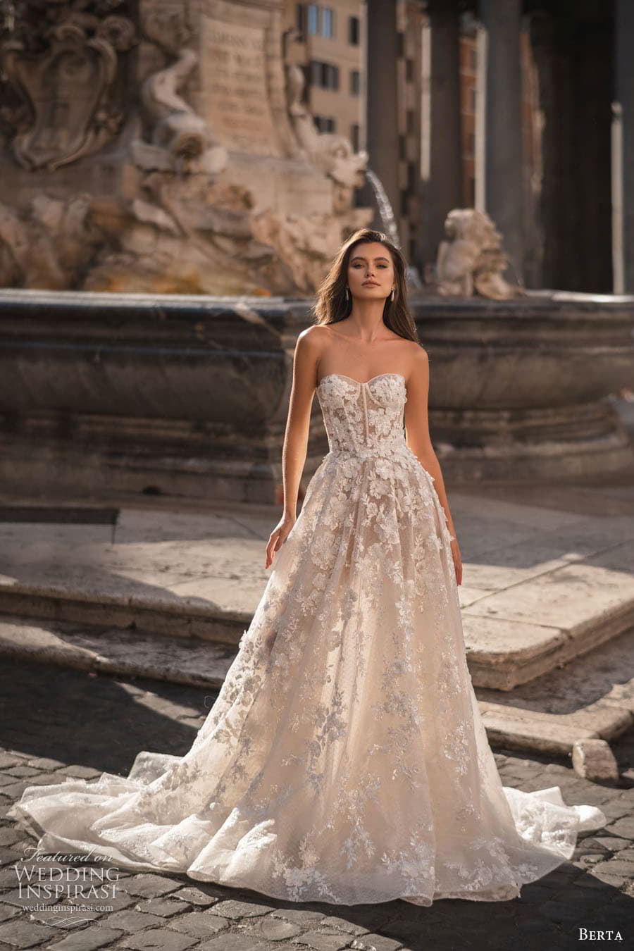 Boho Lace Appliqued Wedding Dresses Bridal Gowns Sexy Berta 2023 Sweetheart Bohemian Country Western Vestido De Novia