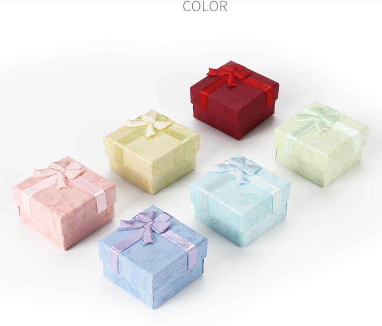 Cute Small Paper Jewelry Boxes Organizer for Rings Earrings Necklace Storage Box Jewellery Packing Storage Gift Case Wholesale Lots 4cmX4cmX2.7cm