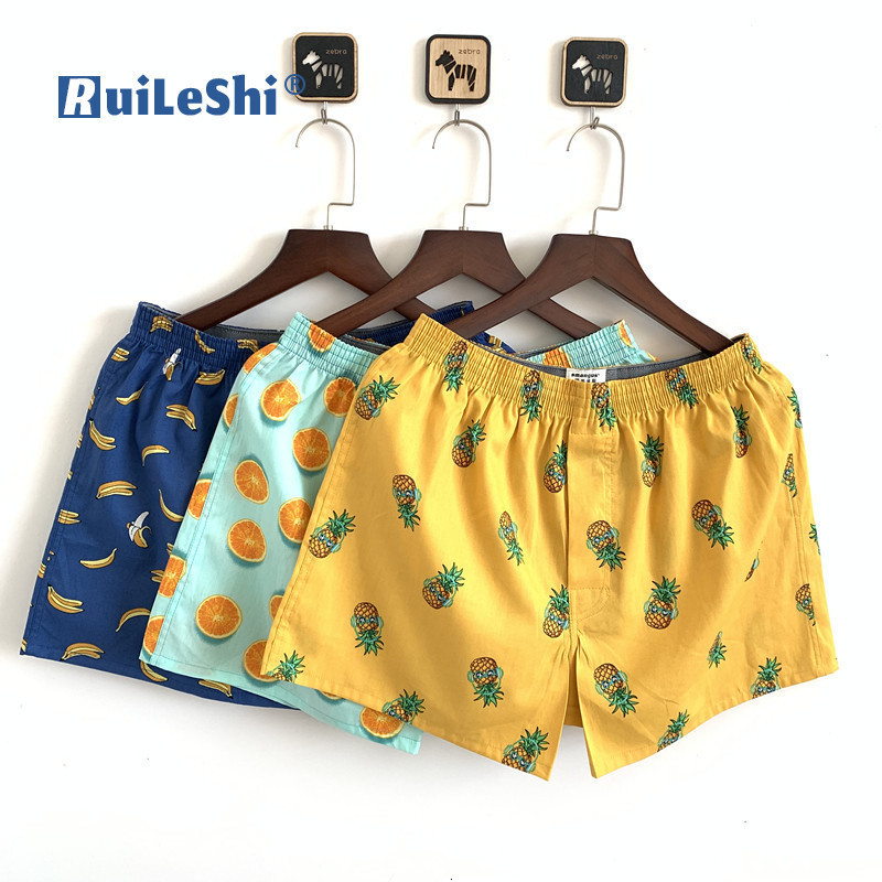 Underpants 3PCS Men Shorts Boxer Cotton Loose Multicolor Male Plain Underwear Homewear Plus Size Comfortable For Man 230131