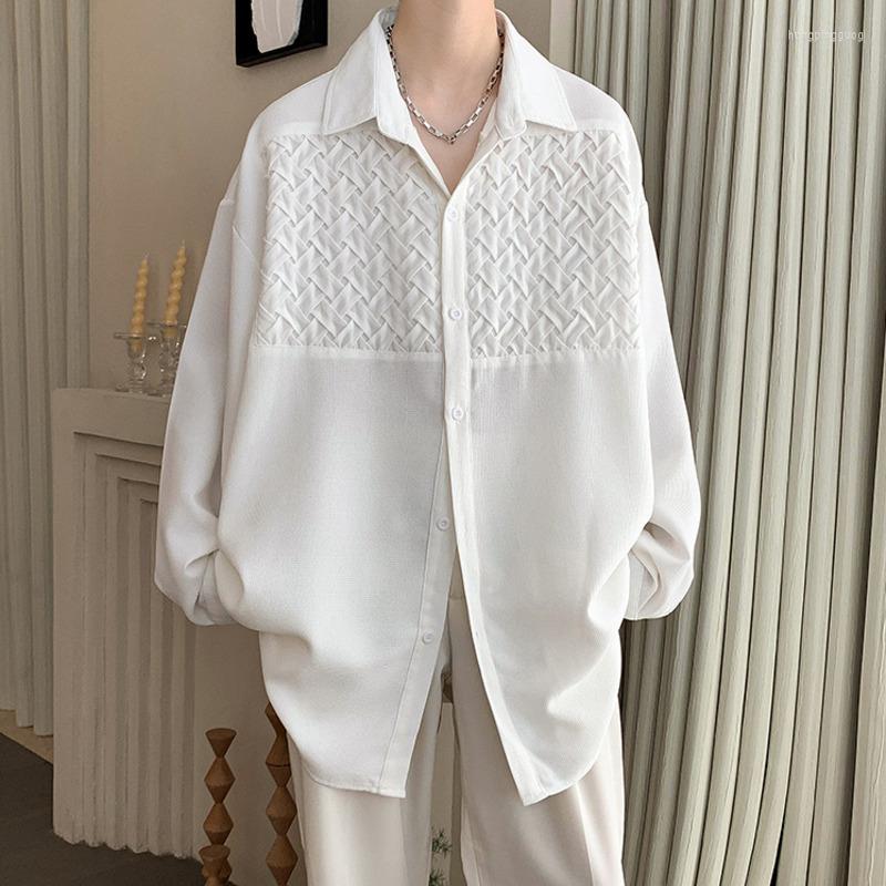 Men's Dress Shirts Black White Shirt Men Fashion Social Mens Korean Loose Long-sleeved Oversized Casual -2XL 
Men's Dress Shirts Black White Shirt Men Fashion Social Mens Korean Loose Long-sleeved Oversized Casual -2XL