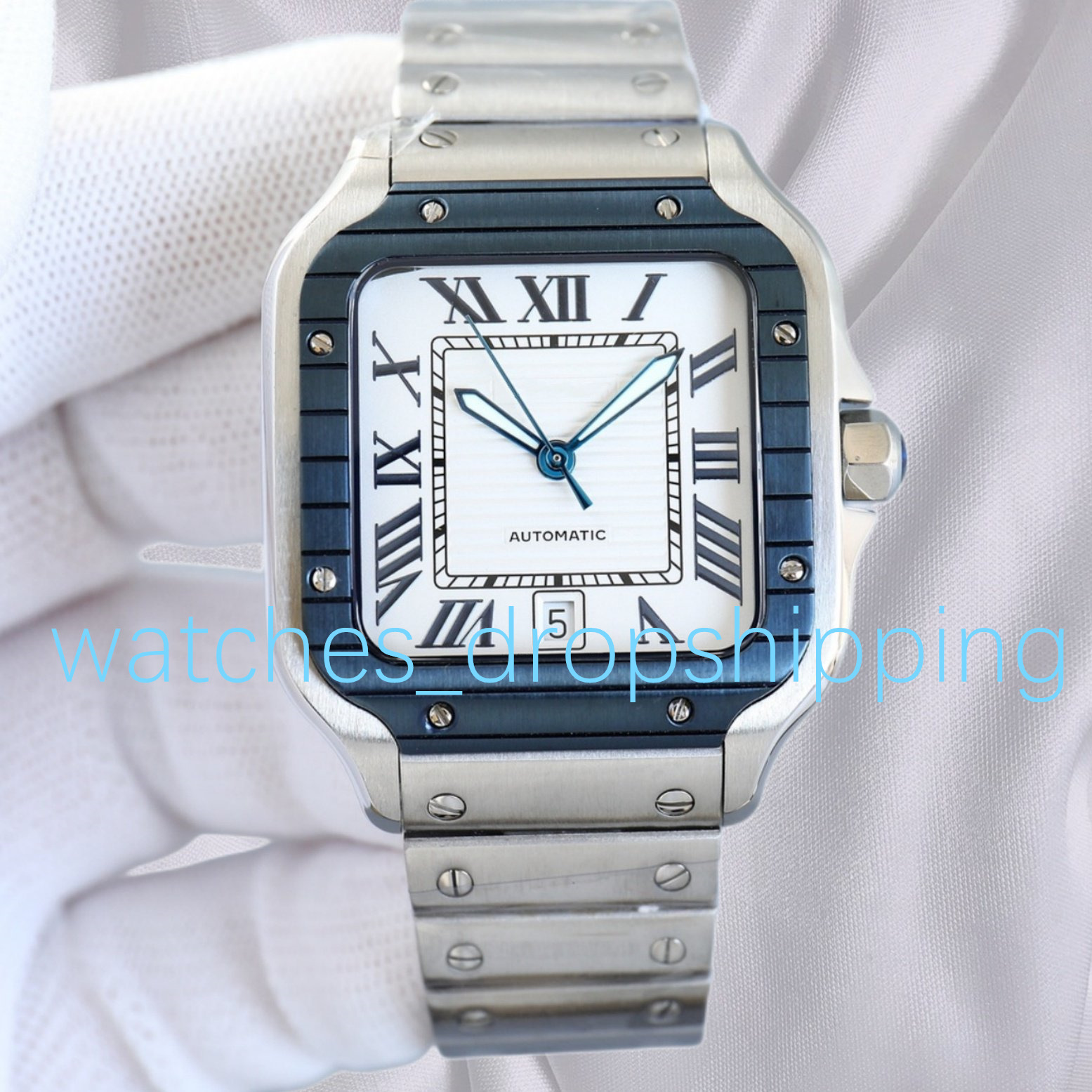 10 Styles Mens Watch 40mm Square Roman Dial Automatic Mechanical Movement Stainless Steel Watches Date Yellow Gold High-Quality Sapphire Glass Wristwatch