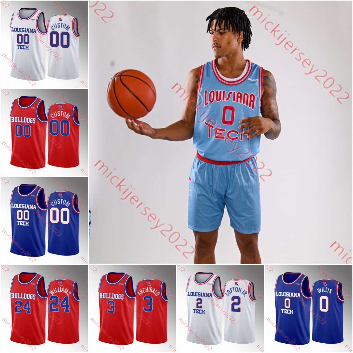 Louisiana Tech Bulldogs Basketball Jersey Kenny Hunter LaDamien Bradford Cobe Williams Will Allen Quandre Bullock Isaiah Crawford Louisiana Tech Jerseys, Light blue
Louisiana Tech Bulldogs Basketball Jersey Kenny Hunter LaDamien Bradford Cobe Williams Will Allen Quandre Bullock Isaiah Crawford Louisiana Tech Jerseys, Light blue