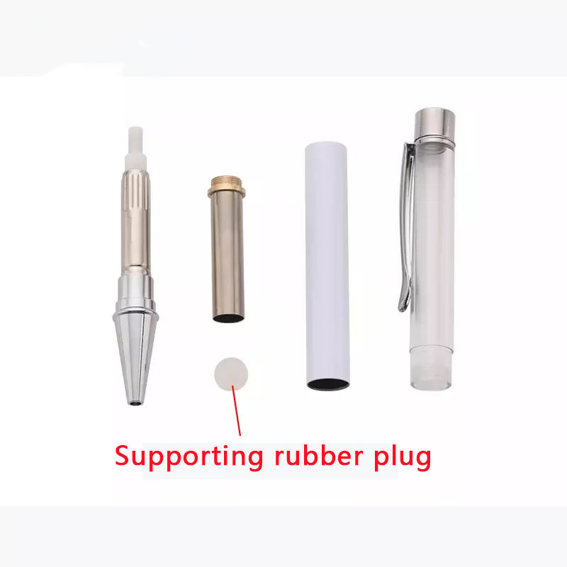 Sublimation Empty Tube DIY Ballpoint Pens Blank Heat Transfer Pen Metal DIY Snow Globe pen Sublimation Ballpoint Pen with Solid Color Clip for Office 