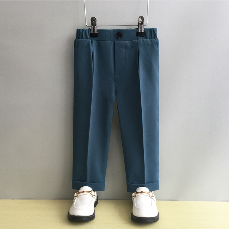 Suits Boys Double Breasted Dress Suit Set Autumn Winter Child Birthday Party Wedding Host Costumes Kids Blazer Pants Bowtie Clothes 230131