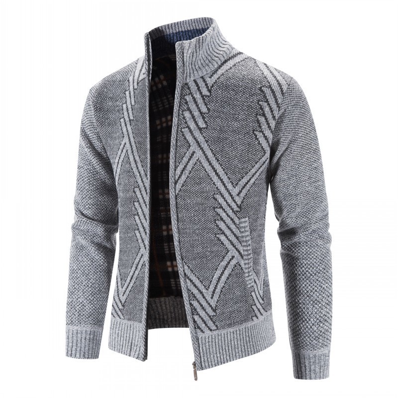 Mens Jackets Autumn Winter Warm Cashmere Casual Wool Zipper Slim Fit Fleece Coat Dress Knitwear Male Coats 230131