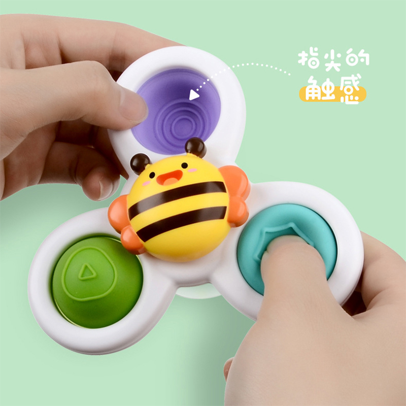 Bath Toys 3pc Boy Children Bathing Sucker Spinner Suction Cup Animal Swimming Toy Baby Bath Toys For Kids Funny Child Rattles Teether 230131
