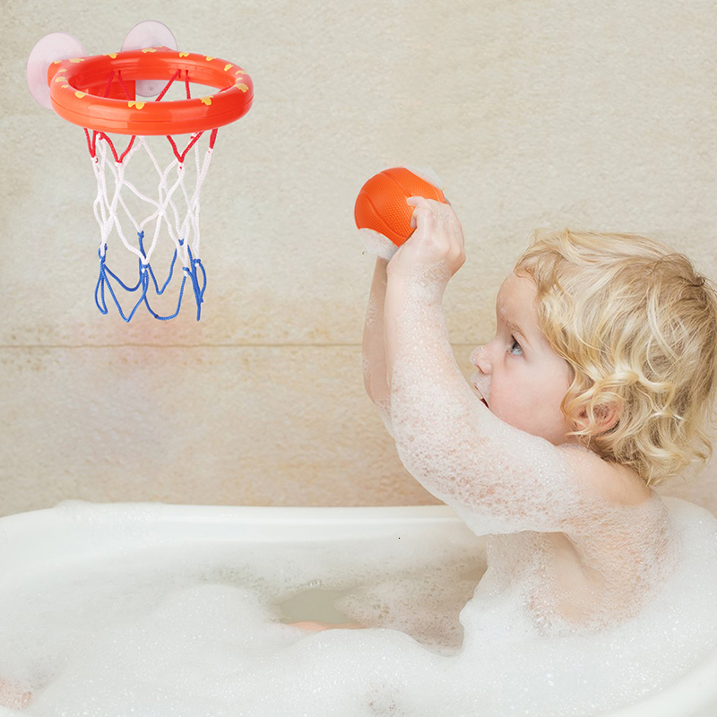 Bath Toys Baby Bath Toy Toddler Boy Water Toys Bathroom Bathtub Shooting Basketball Hoop with 3 Balls Kids Outdoor Play Set Cute Whale 230131