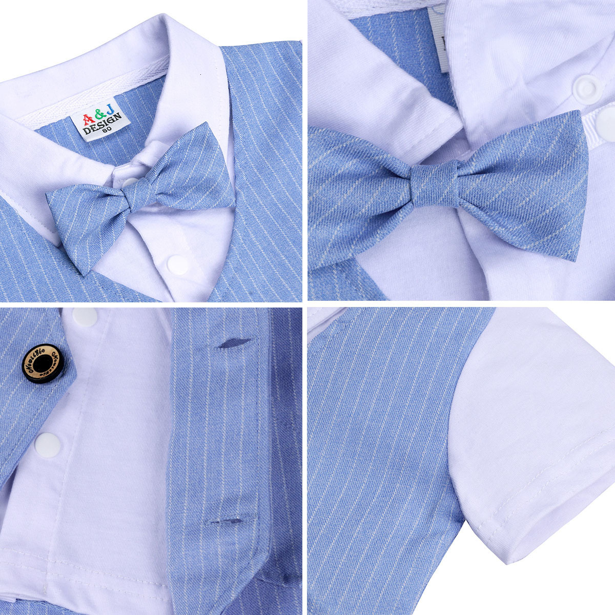 Suits Baby Boys Clothing Set Infant Gentleman Outfit Top Shorts Baptism Wedding Birthday Gift Costume 2PCS Kids Summer Clothes Suit 230131