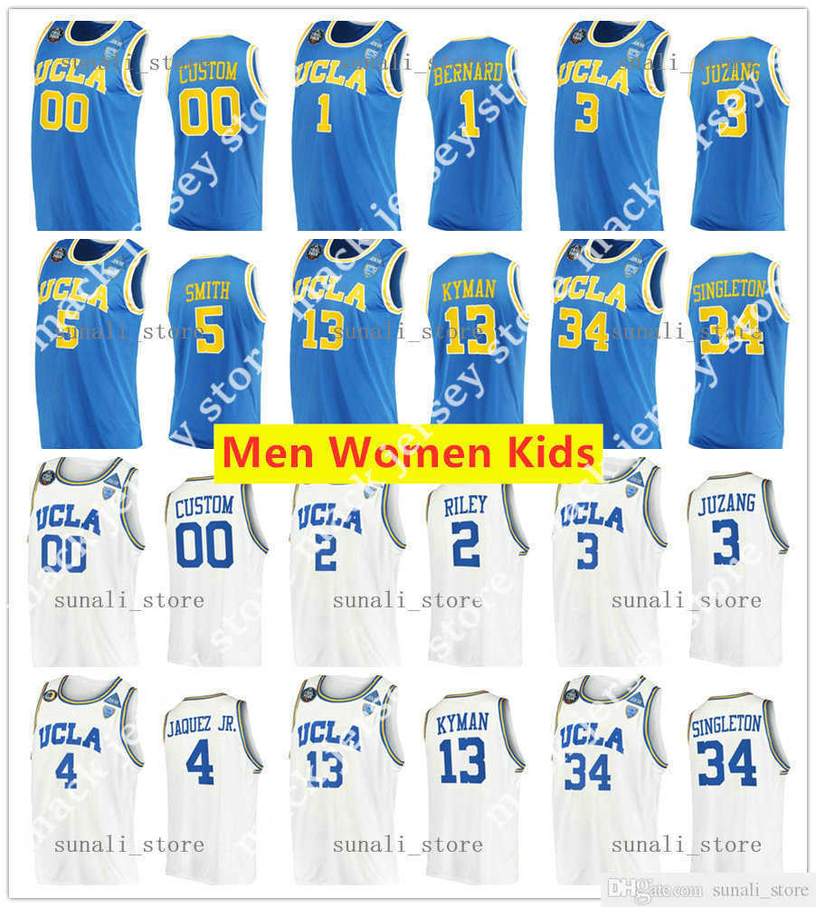 NCAA UCLA Bruins College Basketball Jersey 1 Jules Bernard 2 Cody Riley 3 Johnny Juzang 4 Jaime Jaquez Jr. 5 Chris Smith 10 Tyger Campbell