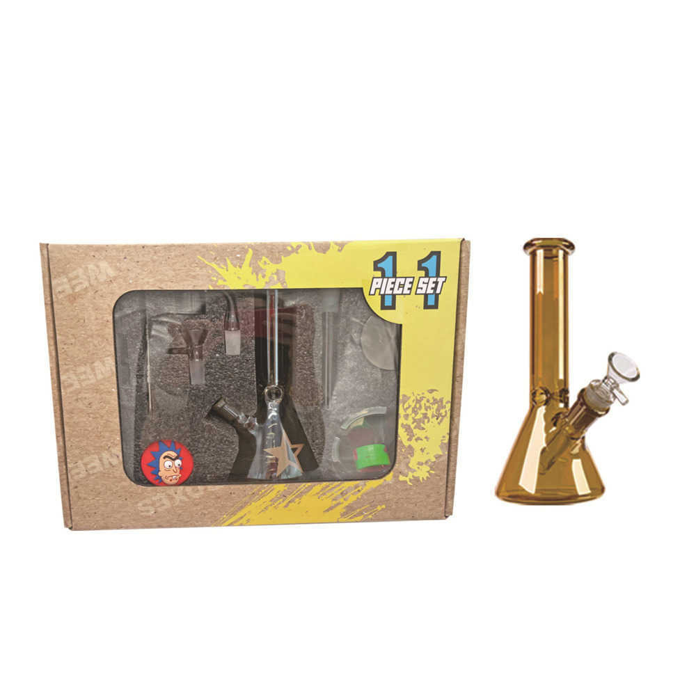 Glass bong hookah kit thick water pipe with herb grinder Storage tank rolling tray ashtray quartz banger Total 11 pieces accessories bongs set
Glass bong hookah kit thick water pipe with herb grinder Storage tank rolling tray ashtray quartz banger Total 11 pieces accessories bongs set